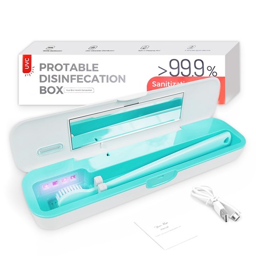 Toothbrush sanitizer case - uv-c,