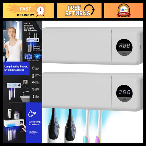 Toothbrush sanitizer holder - uv,